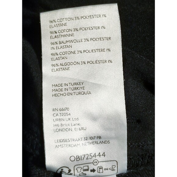 Pilcro Jeans Women's Size 28 The Skipper Black Wide Leg Stretch Denim (28x25.5) - Picture 6 of 6